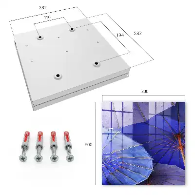 Parapluies bleus disposés de manière dynamique