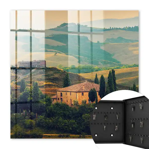 Paysage toscan avec cyprès