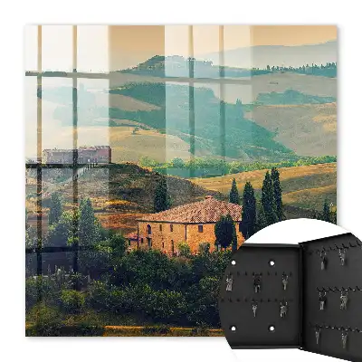 Paysage toscan avec cyprès