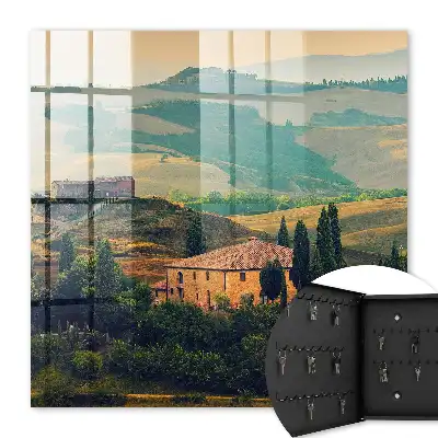 Paysage toscan avec cyprès
