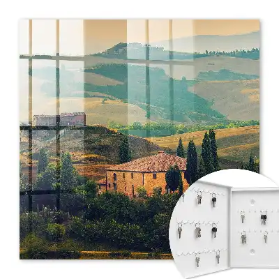 Paysage toscan avec cyprès
