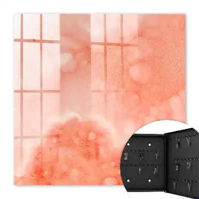 Toile abstraite sur fond orange