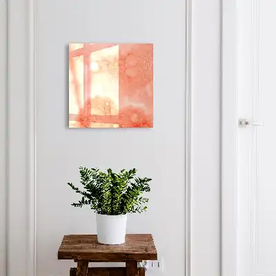 Toile abstraite sur fond orange