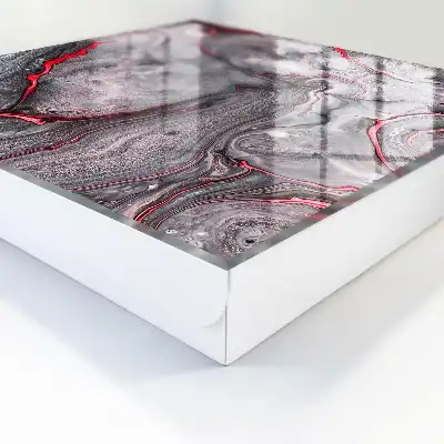 Une abstraction saisissante de gris et de rose