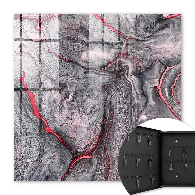 Une abstraction saisissante de gris et de rose