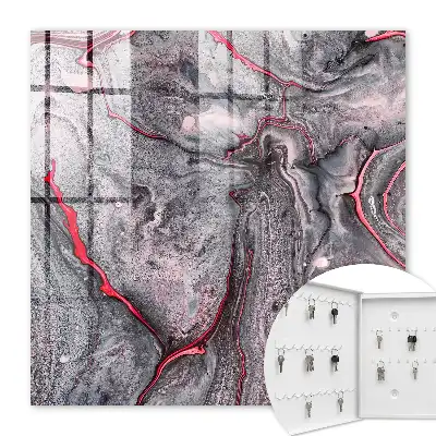 Une abstraction saisissante de gris et de rose