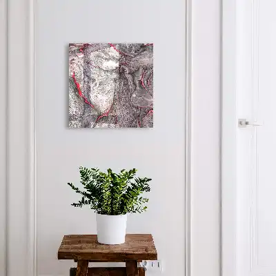 Une abstraction saisissante de gris et de rose