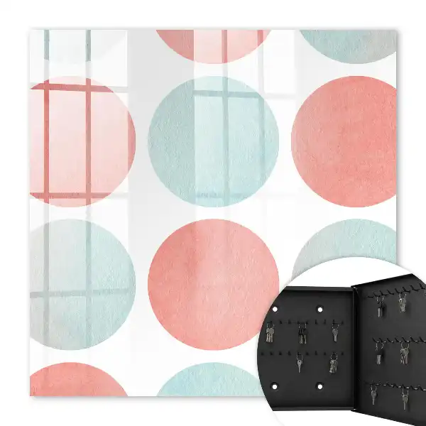 Cercles pastel sur fond blanc