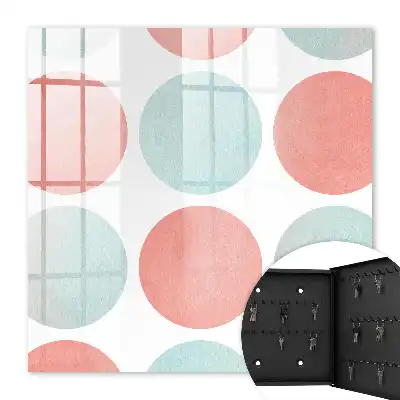 Cercles pastel sur fond blanc