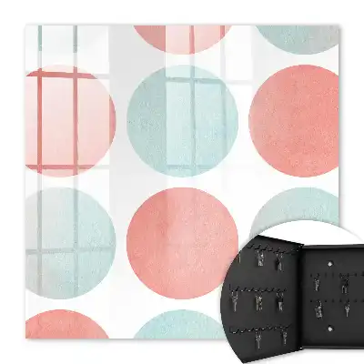 Cercles pastel sur fond blanc