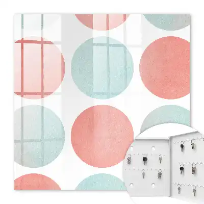 Cercles pastel sur fond blanc
