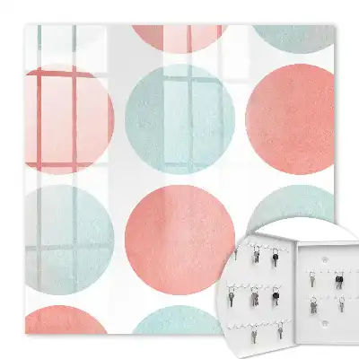 Cercles pastel sur fond blanc