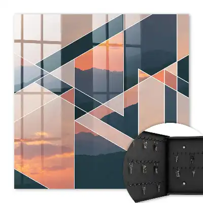 Tableau Les couchers de soleil sur les montagnes animent l'intérieur