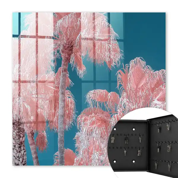 Composition tropicale sur fond bleu