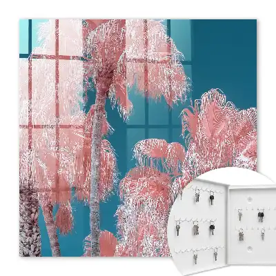 Composition tropicale sur fond bleu