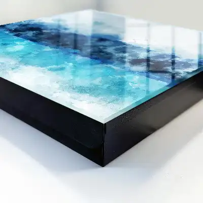 Tableau moderne paysage turquoise