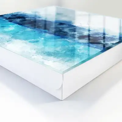 Tableau moderne paysage turquoise