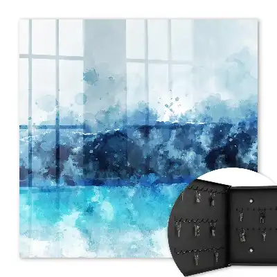 Tableau moderne paysage turquoise