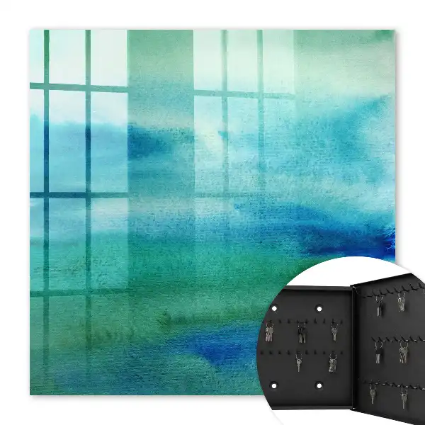 Aquarelle bleu vert