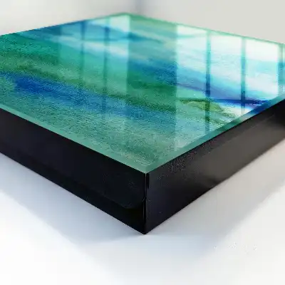 Aquarelle bleu vert