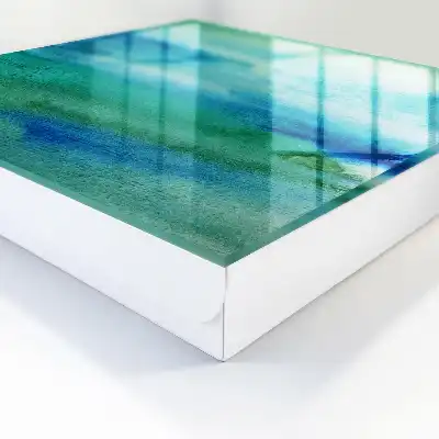 Aquarelle bleu vert