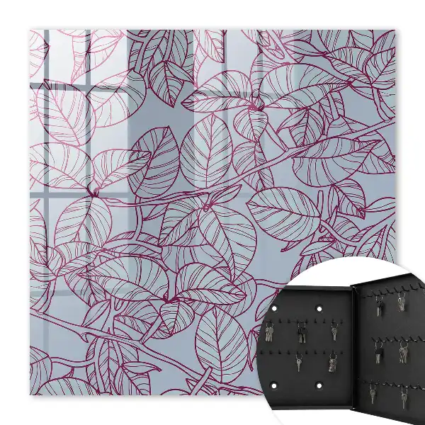 Contour de feuilles bordeaux