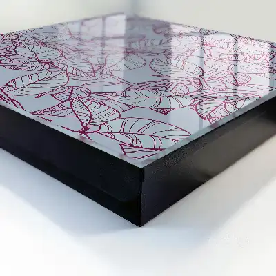 Contour de feuilles bordeaux