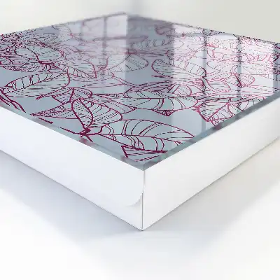 Contour de feuilles bordeaux