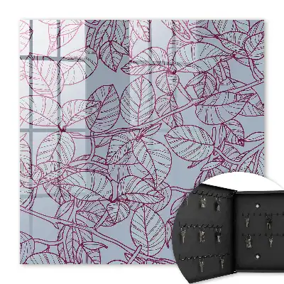 Contour de feuilles bordeaux