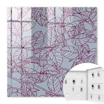 Contour de feuilles bordeaux