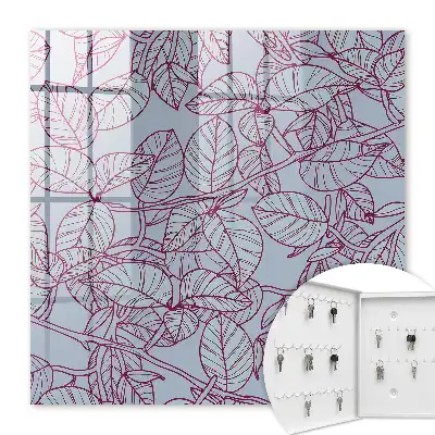 Contour de feuilles bordeaux