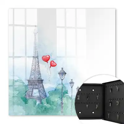 Paysage parisien sur fond bleu