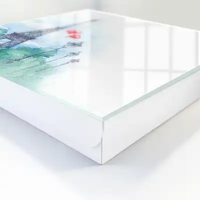 Paysage parisien sur fond bleu
