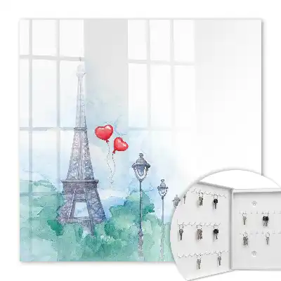 Paysage parisien sur fond bleu