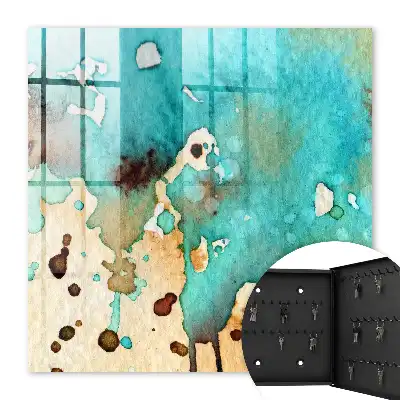 Composition abstraite turquoise