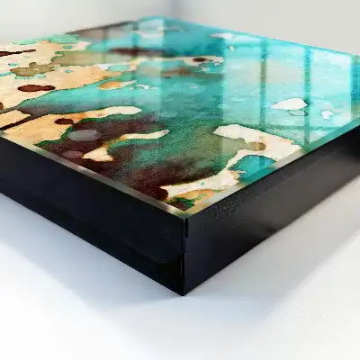 Composition abstraite turquoise