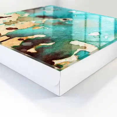 Composition abstraite turquoise