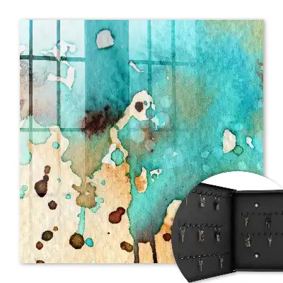 Composition abstraite turquoise