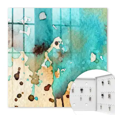 Composition abstraite turquoise