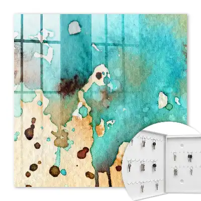 Composition abstraite turquoise
