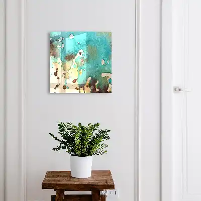 Composition abstraite turquoise