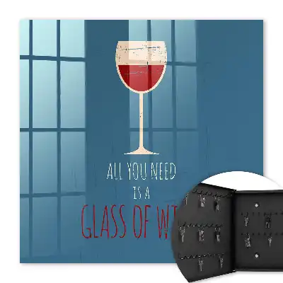 Verre à vin avec inscription inspirante