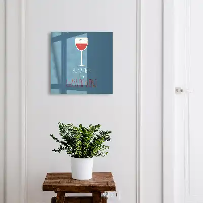 Verre à vin avec inscription inspirante