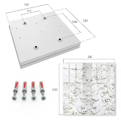 Ornements blancs aux formes fines