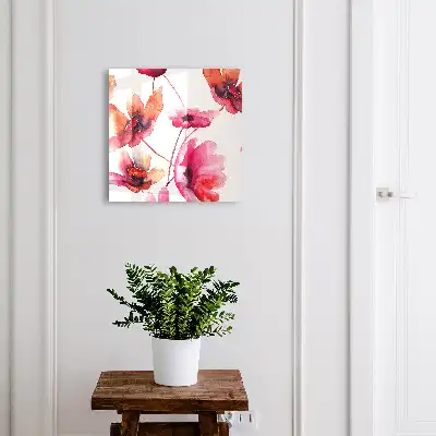 Fleurs à l'aquarelle dans des tons délicats