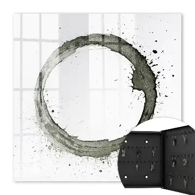 Cercle Zen avec motif d'éclaboussures de peinture