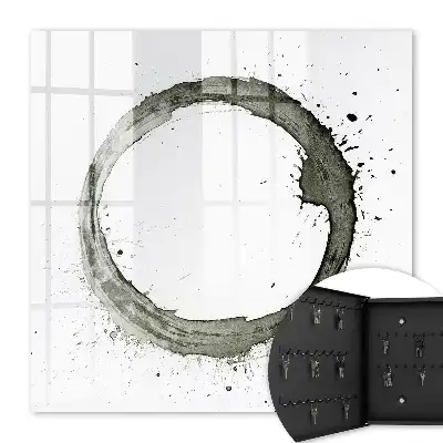 Cercle Zen avec motif d'éclaboussures de peinture