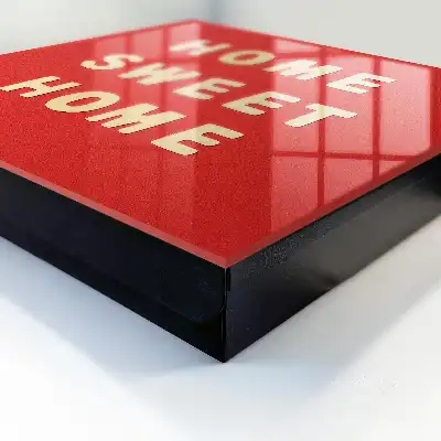 Maison rouge avec arrière-plan