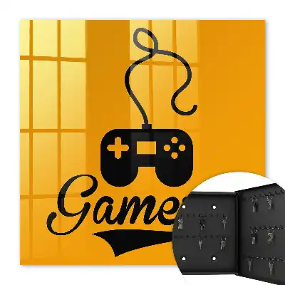 Manette de jeu avec inscription orange