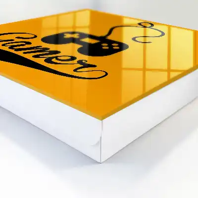 Manette de jeu avec inscription orange